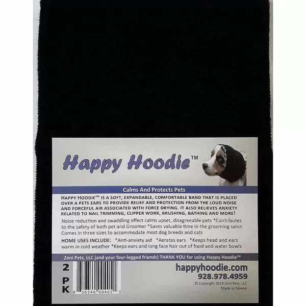 Fashion Black Happy Hoodie For Pet Grooming - 2 Pack Grooming Tools