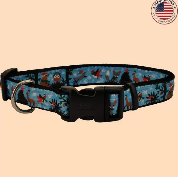 New Coastal Celebration Snowfall Christmas Dog Collar Collars