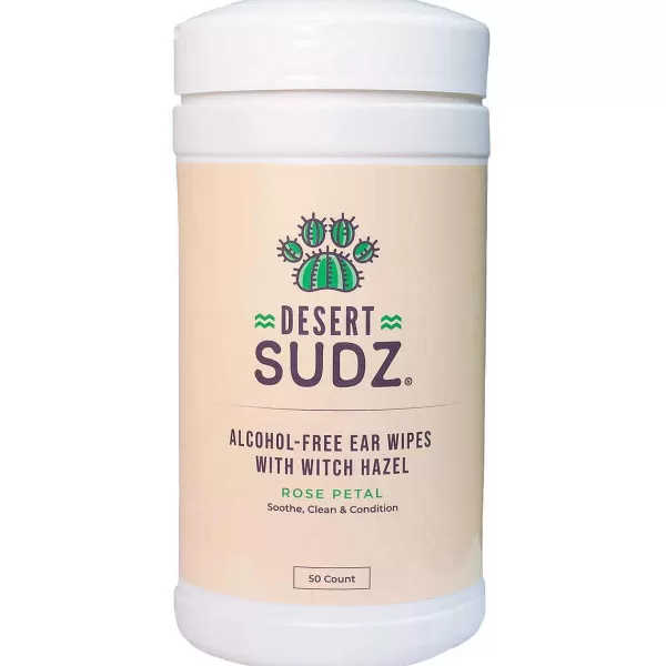 Flash Sale Desert Sudz Witch Hazel & Rose Alcohol-Free Ear Wipes - 50Ct Health Aids