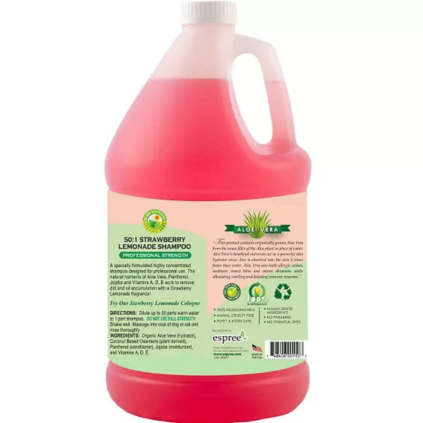 Flash Sale Espree Strawberry Lemonade Pet Shampoo Gallon 50:1 Shampoo