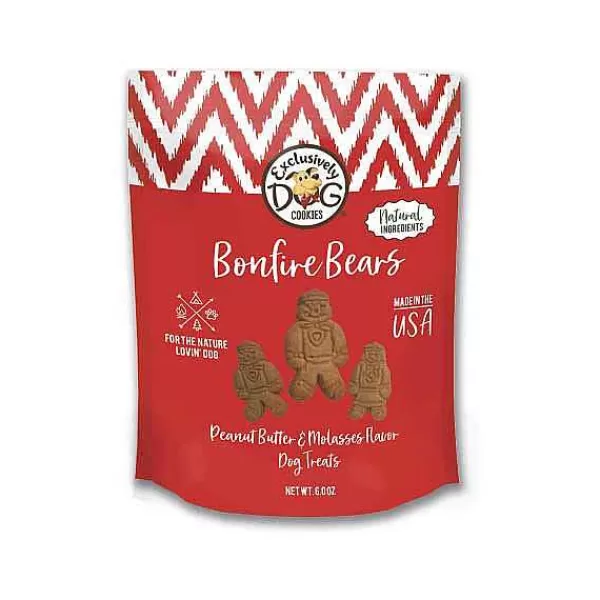 Clearance Exclusively Dog Bonfire Bears - Peanut Butter & Molasses Flavor Dog Treats