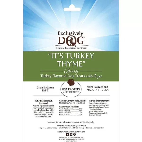 Flash Sale Exclusively Dog Its Turkey Thyme Grain-Free Meat Treats 7 Oz Dog Treats