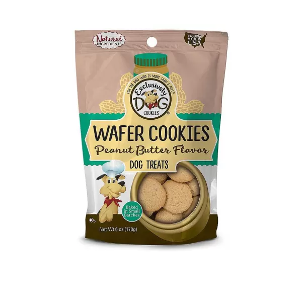 Fashion Exclusively Dog Wafer Cookies Peanut Butter Flavor 6 Oz Dog Treats