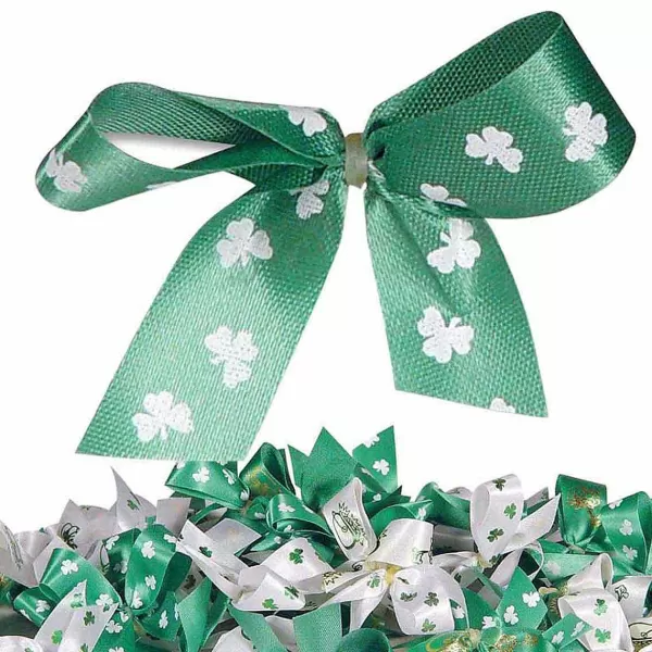 Clearance Fancy Finishes Pre-Tied Bows With Paw Print Pattern - 50 Ct. Bows