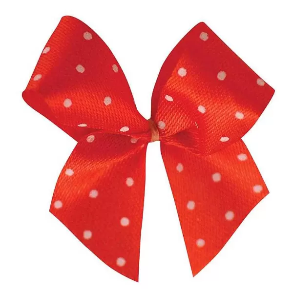 Cheap Fancy Finishes Single Polka Dot Satin Dog Bows - 100 Count Bows