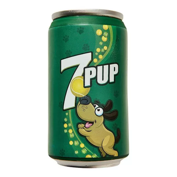 Discount Fun Drink 7 Pup Can 4.5" Dog Toys