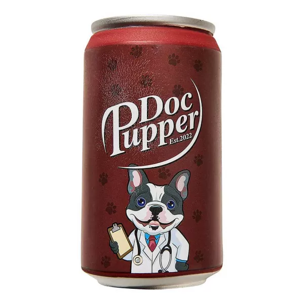 Flash Sale Fun Drink Doc Pupper Can 4.5" Dog Toys