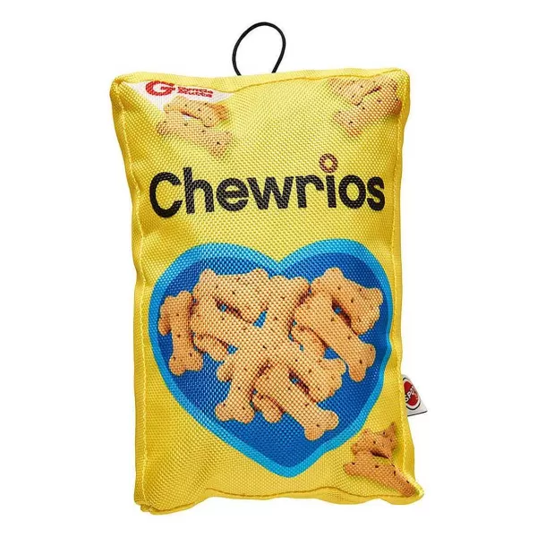 Clearance Fun Food Chewrios Cereal 8" Squeaky Toy Dog Toys