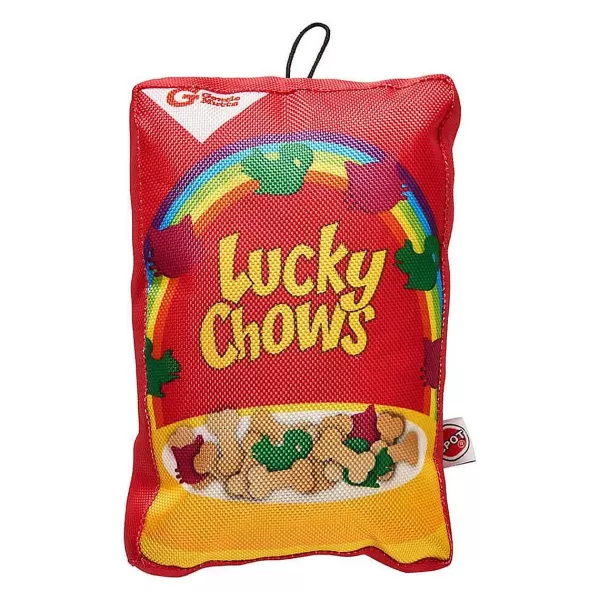 Cheap Fun Food Lucky Chows Cereal 8" Dog Toys