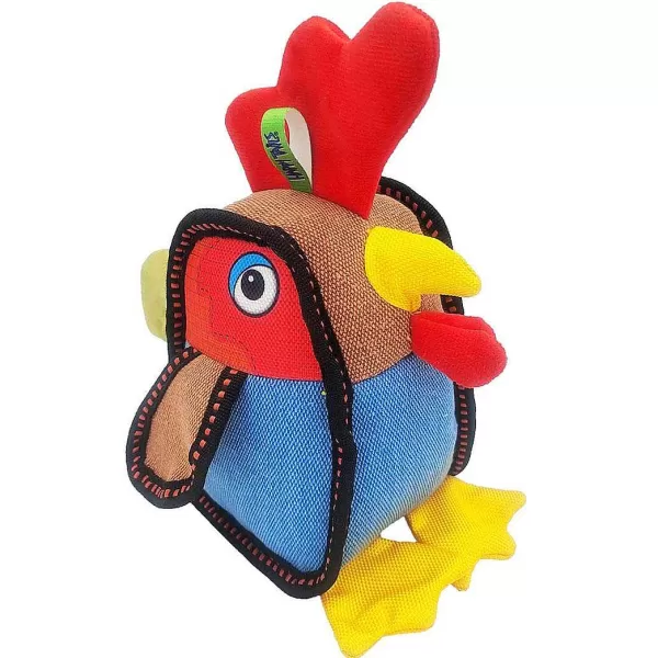 Outlet Happy Tails Square Rooster Dog Toys