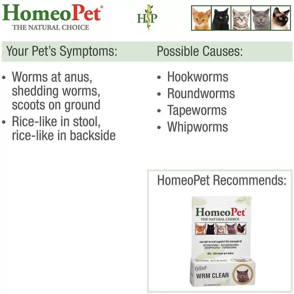 Online Homeopet Feline Wrm Clear Supplements