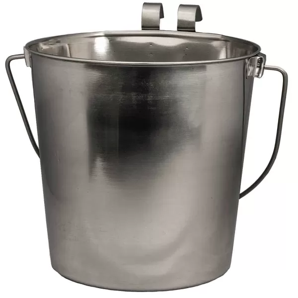 Outlet Indipets Flat Side Stainless Steel Pail With Handle 1 Quart Dishes & Bowls