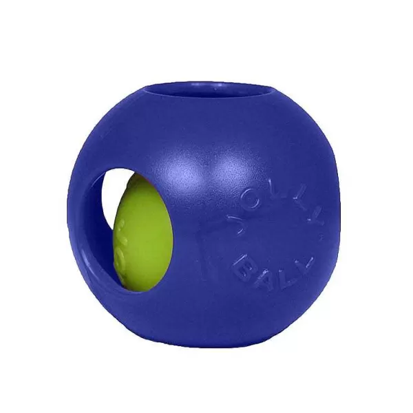 Hot Jolly Pet Teaser Ball Blue Medium Dog Toys