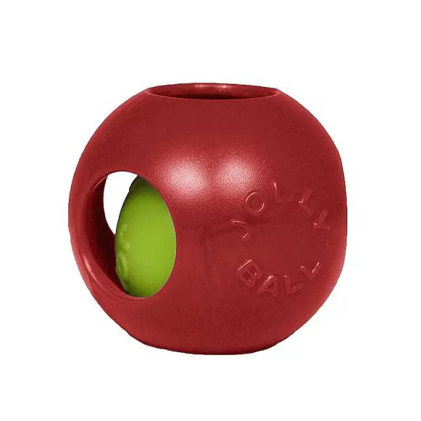 Best Jolly Pet Teaser Ball Red Medium Dog Toys