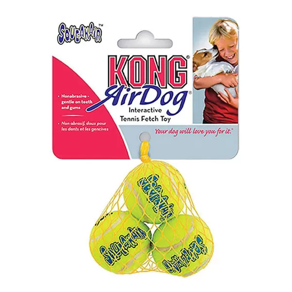 Fashion Kong Airdog Squeaker Tennis Ball Small 2" 3-Pack Dog Toys