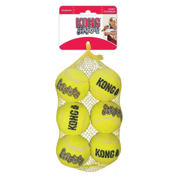 Cheap Kong Squeakair Tennis Balls 6 Pack Medium Dog Toys