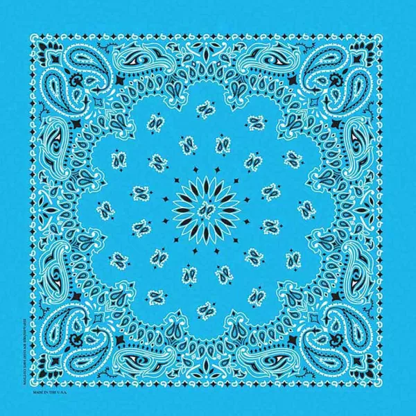 Outlet Light Blue Paisley Dog Bandana Bandanas