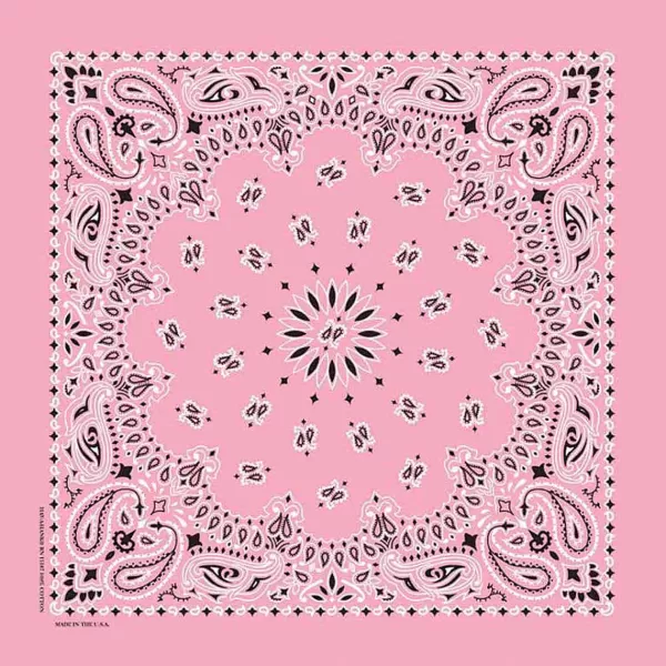 Shop Light Pink Paisley Bandana Bandanas