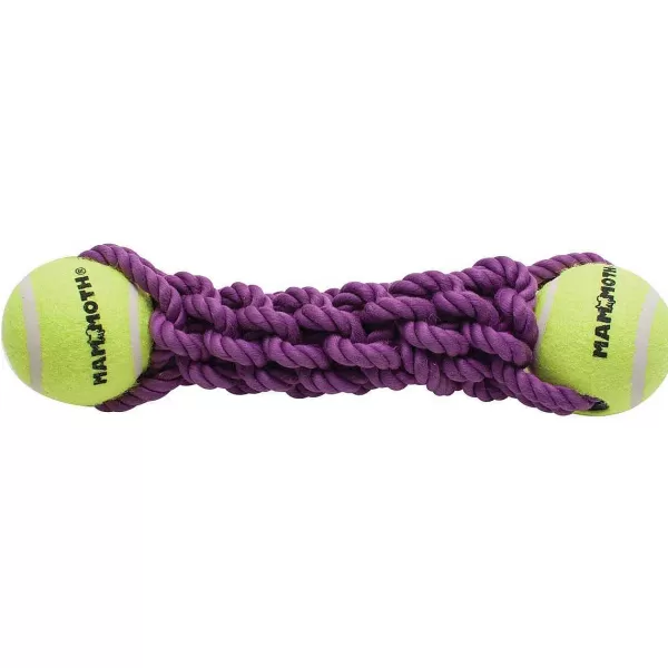 Fashion Mammoth 13" Braided Tug Toy With Tennis Balls Dog Toys