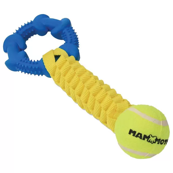 Flash Sale Mammoth Gnarlys With Tennis Ball & Tpr Rubber Ring 11" Dog Toys