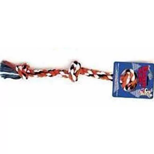 Flash Sale Mammoth Large 3 Knot Colored Rope Tug 25" Dog Toys