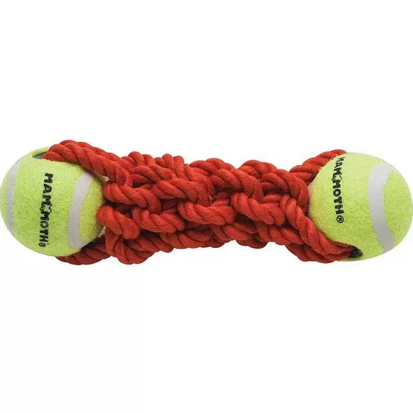 Best Sale Mammoth Mini 7.5" Braided Bone With 2 Mini Balls Dog Toys