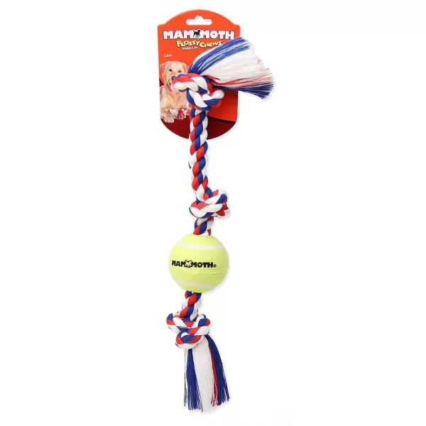 Outlet Mammoth Pet 3 Knot Tug With Tennis Ball 20" Dog Toys