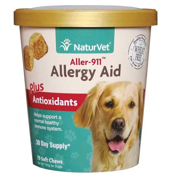 Best Sale Naturvet Aller-911 Allergy Aid Plus Antioxidants Dog 70 Count Soft Chews Health Aids