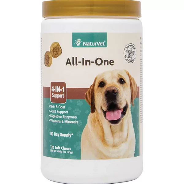 Best Sale Naturvet All-In-One Soft Chew 120 Count Supplements