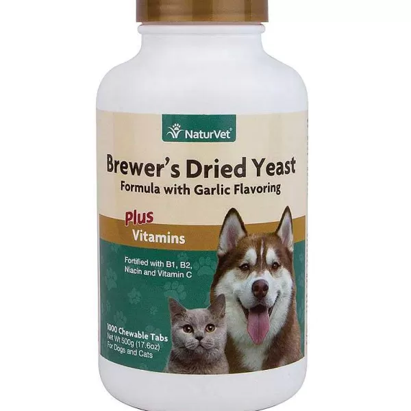 New Naturvet Brewer'S Yeast With Garlic 1000 Tablets Supplements