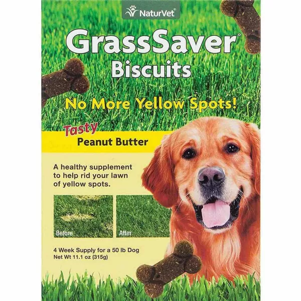 Best Naturvet Grasssaver Biscuits 11.1 Oz - Peanut Butter Outdoor Products