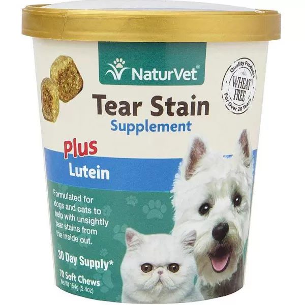 Best Naturvet Tear Stain Plus Lutein Soft Chews 70 Count Supplements