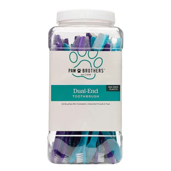 Shop Paw Brothers Dual-End Toothbrush 50 Count Dental Care