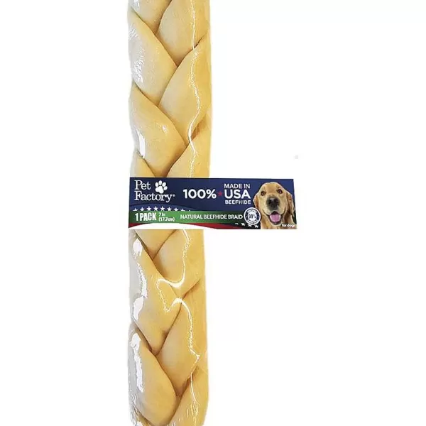 Shop Pet Factory 7 Inch Braided Usa Rawhide Dog Treats