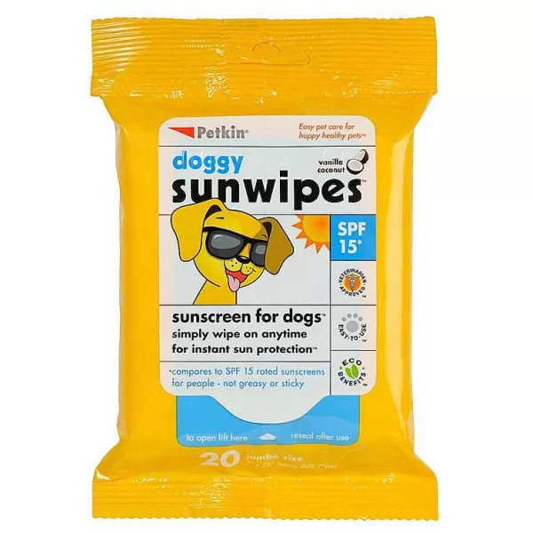 Shop Petkin Vanilla Coconut Scented Spf 15 Doggy Sun Wipes - 20Ct Outdoor Products