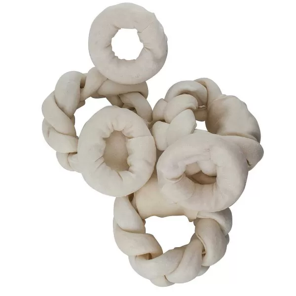 Best Sale Rawhide Braided Donut 5"- 6" Dog Treats