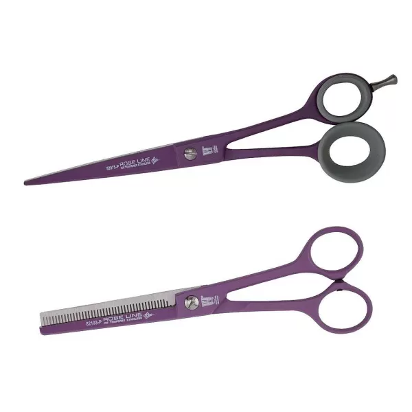 Fashion Rose Line Purple Shears Grooming Shears