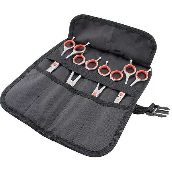 Best Rose Line Red Shear Set Of 4 With Case Grooming Shears