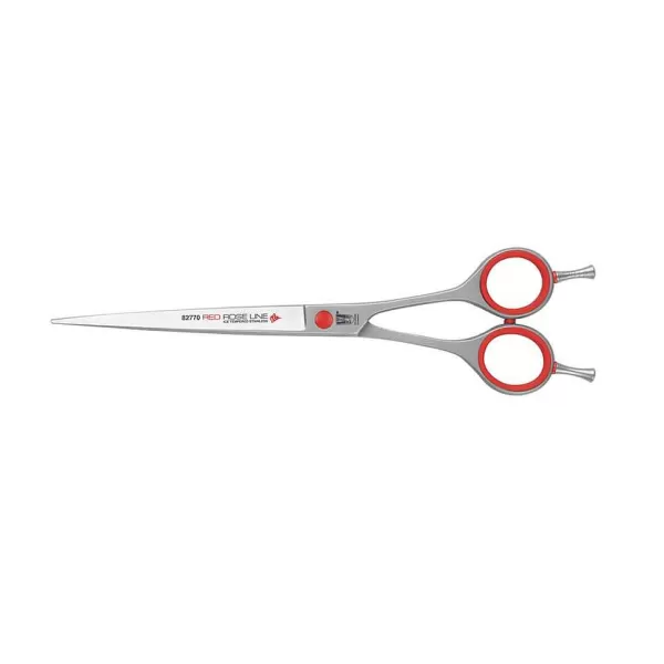 Online Rose Line Red Straight Shears Grooming Shears