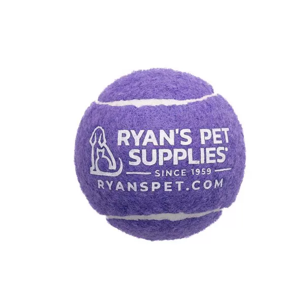 Clearance Ryan'S Pet Purple Tennis Ball 2.5" Dog Toys