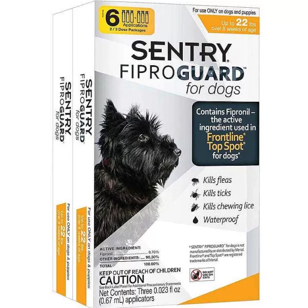 Fashion Sentry Fiproguard Topical For Dogs Squeeze-On 4-22 Lbs 6 Count Flea & Tick