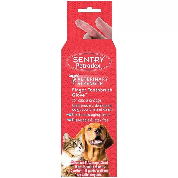 Shop Sentry Petrodex Finger Brush Gloves 5 Count Dental Care