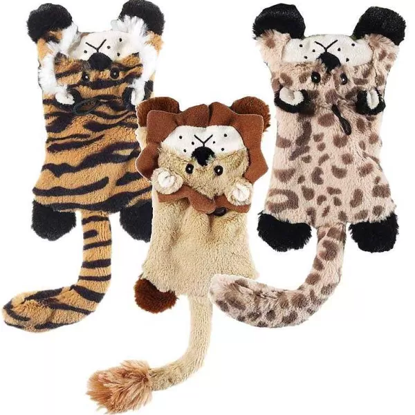 New Skinneeez Flat Cats 12" Dog Toys