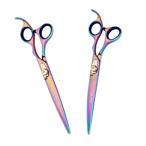 Clearance Stainless Steel Geib Kiss Gold Rainbow Grooming Shears Grooming Shears