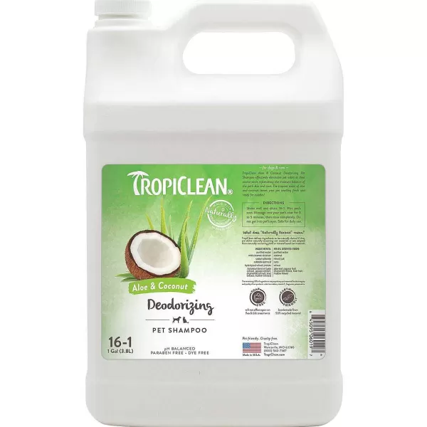 Online Tropiclean Deodorizing Aloe & Coconut Pet Shampoo 16:1 Shampoo