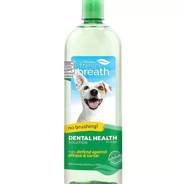 New Tropiclean Fresh Breath Oral Care Water Additive 33.8 Oz Dental Care