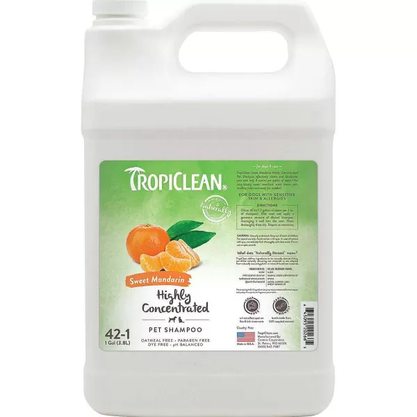 New Tropiclean High Concentrate Sweet Mandarin Shampoo 42:1 Shampoo