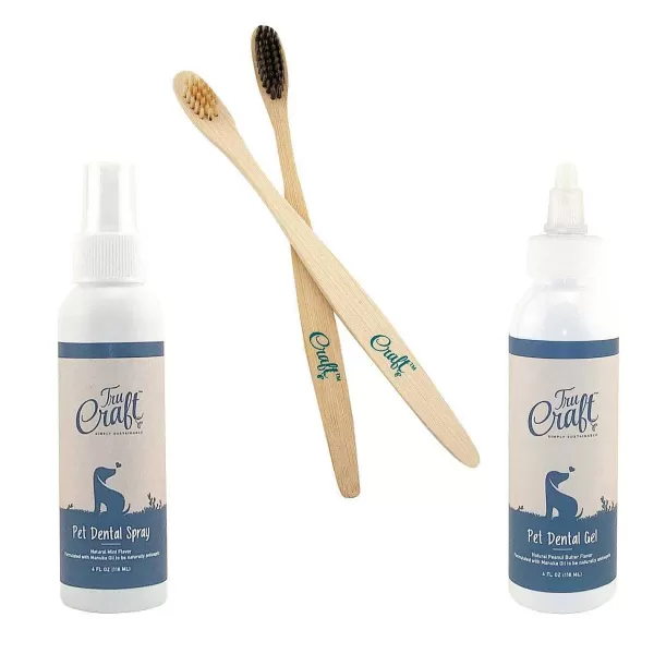 New Trucraft Earth-Friendly Essential Dental Kit For Dogs Dental Care