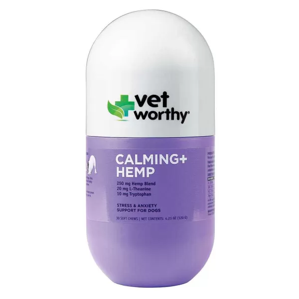 Best Vet Worthy Calming Aid Hemp Soft Chew 30 Count Supplements