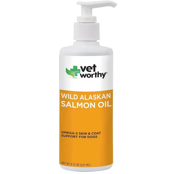 New Vet Worthy Wild Alaskan Salmon Oil 8 Oz Supplements